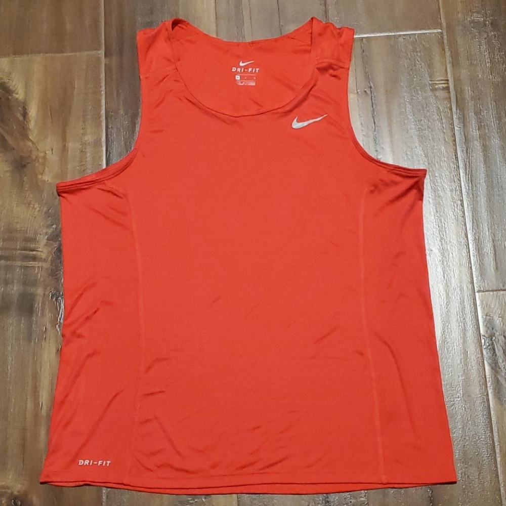 Nike men's medium dri fit tank, red